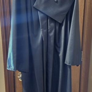 Black College Graduation Gown and Cap